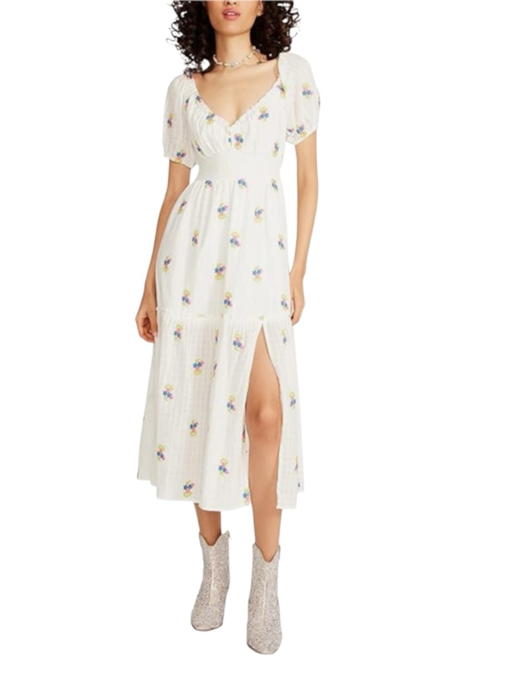 Betsey Johnson Riley Maxi Floral Embroidery Size Medium Dress